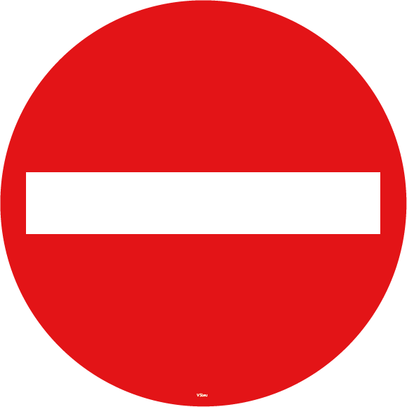 VSI Vinyl Aufkleber - Verbotssymbole