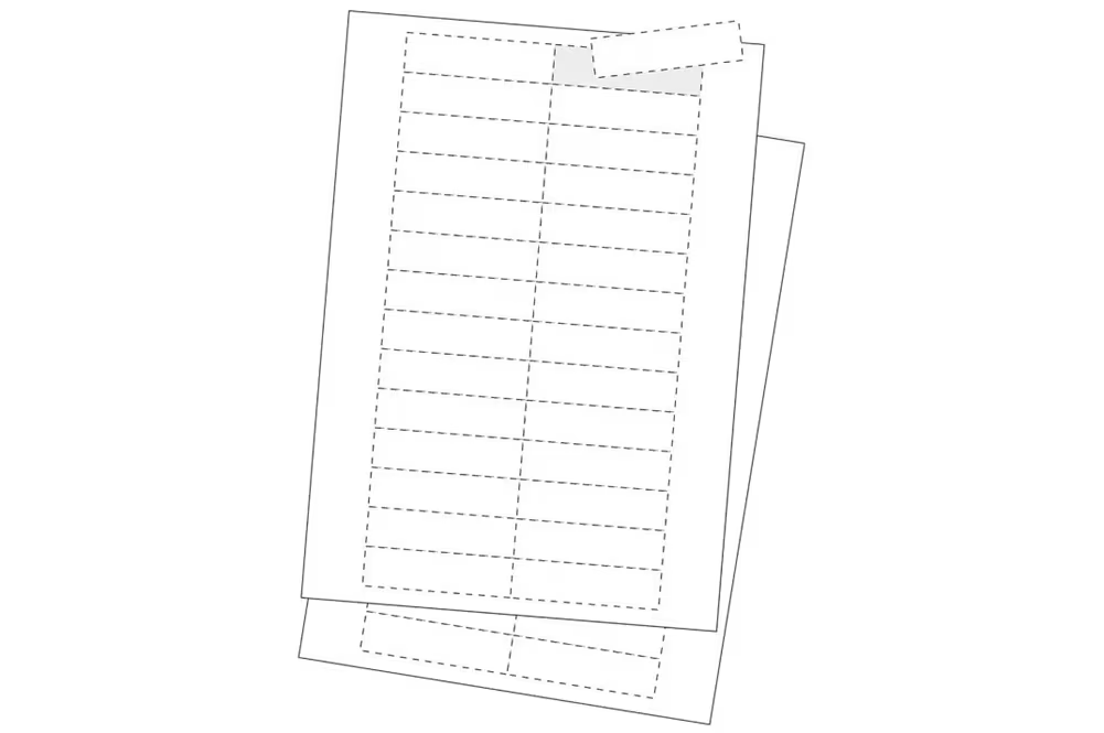 Set van 30 kartonnen Kanban labels in wit