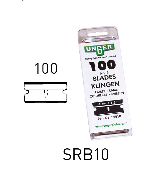 VSI UNGER Refill blades, single-sided, sharp, made of carbon steel
