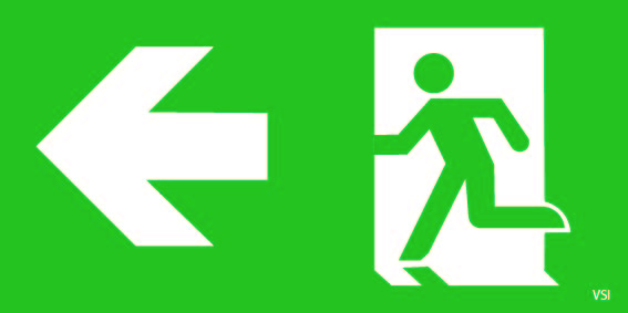 VSI Sticker - Nooduitgang