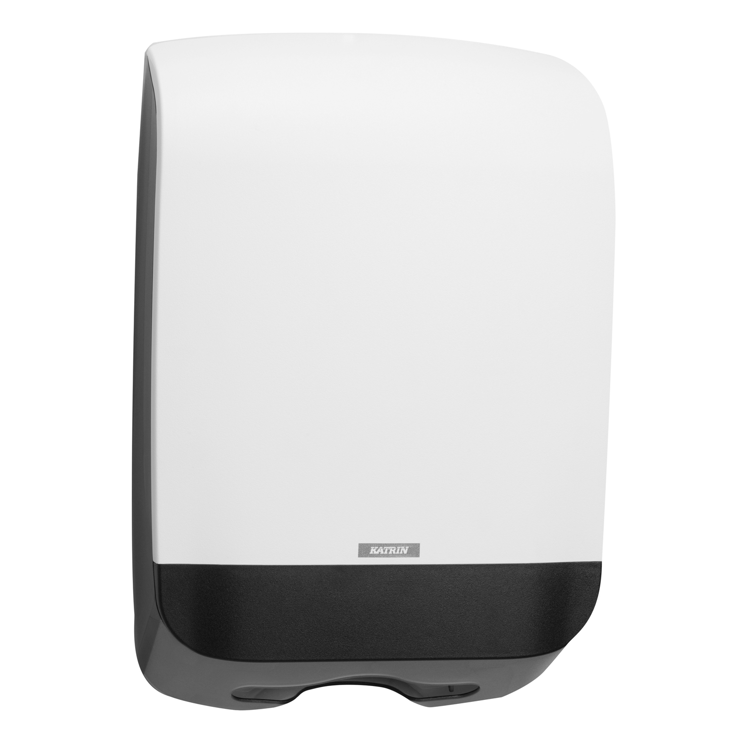 White Katrin M hand towel dispenser – compact and professional solution for commercial washrooms side