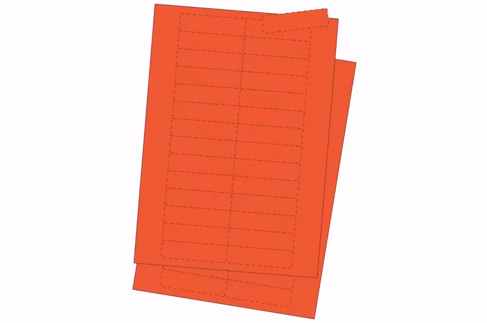 Set van 30 kartonnen Kanban labels in rood